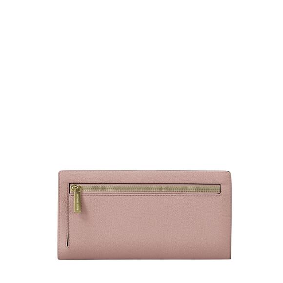 Michael Kors Large Pebbled Leather Wallet Pink Powder Blush - Picture 3 of 5